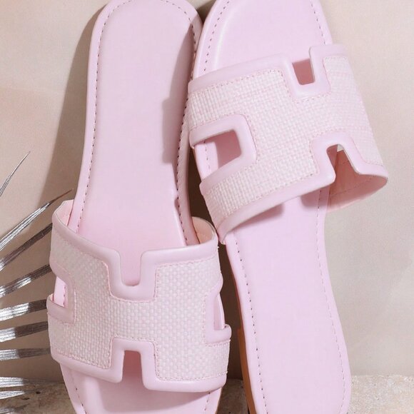 Women's Trendy popular Open Toe Flat Sandals Vacation Beach cruise PINK - Picture 3 of 6